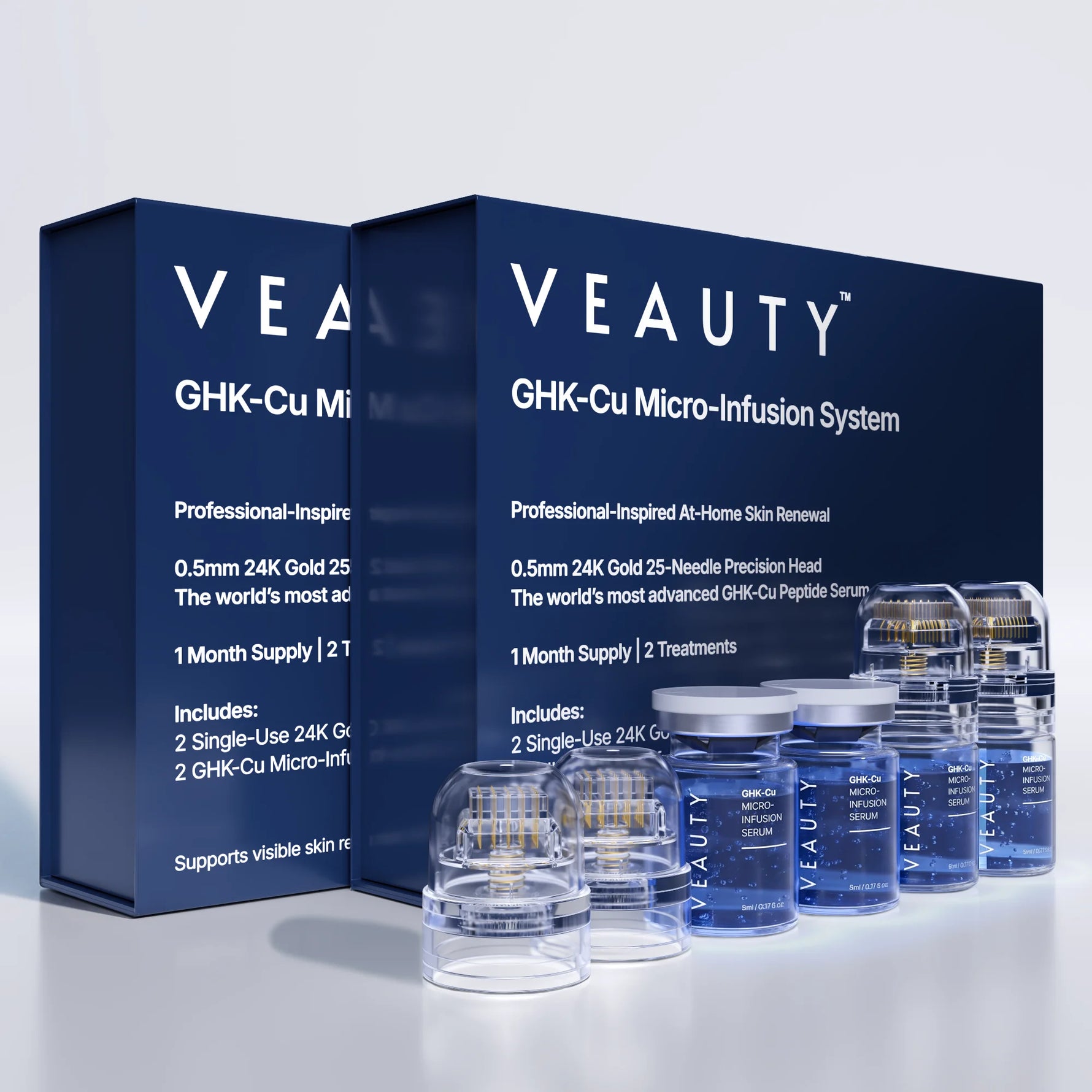 ghk cu peptide kit PureNaturis 1% GHK-Cu Copper Renewal Serum Face & Hair Growth Serum with Hyaluronic Acid, Niacinamide, Biotin & Caffeine Anti-Aging Skin Care & Hair Loss Support 2pc grade GHK PRE-FILLED PEN KIT GHK-CU 50mg